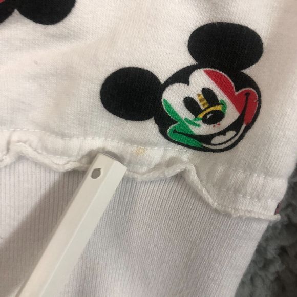 Disney World Sweater Girl Extra Large White Mickey Mouse Allover Print Hoodie - Picture 3 of 7